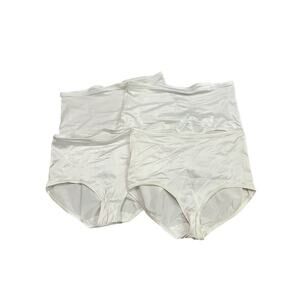 Vintage Sears Shiny White Granny Panty Style 49596 3XL Set of 4